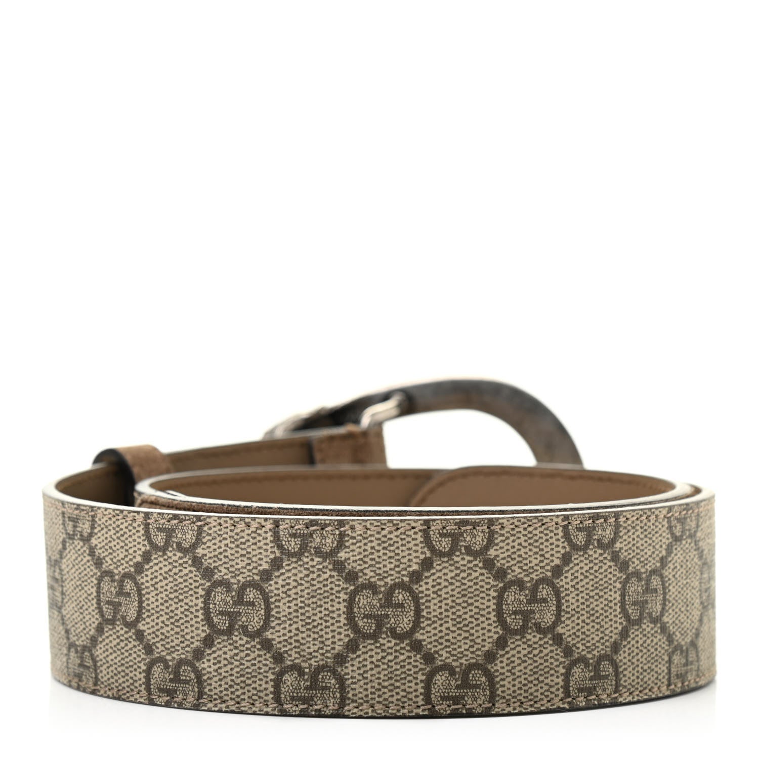 Gucci GG Supreme Monogram Suede Dionysus 40mm Belt 65 26 Beige Taupe 2 of 6