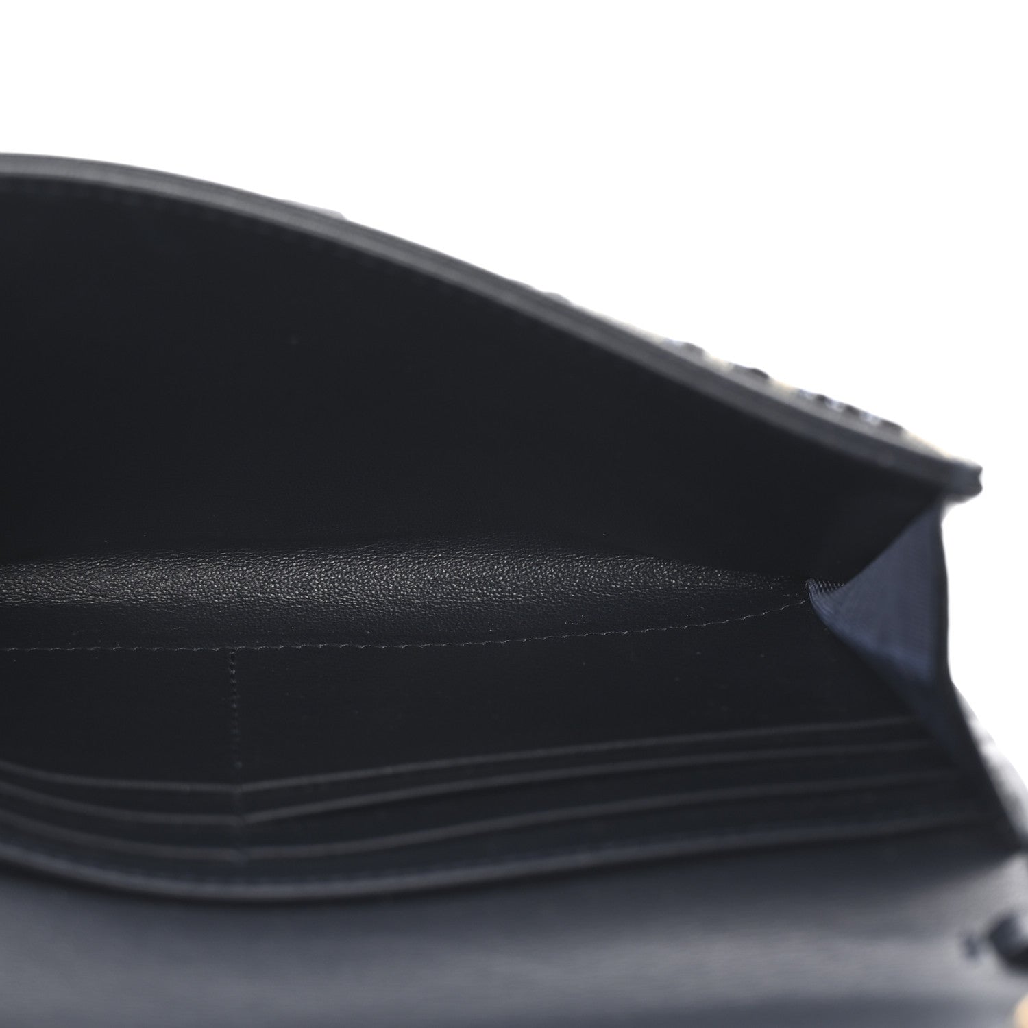 Christian Dior Oblique Saddle Chain Long Wallet Blue 6 of 9