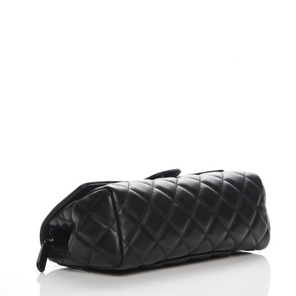 Chanel Lambskin Quilted Flap Cosmetic Case Black 4 of 8