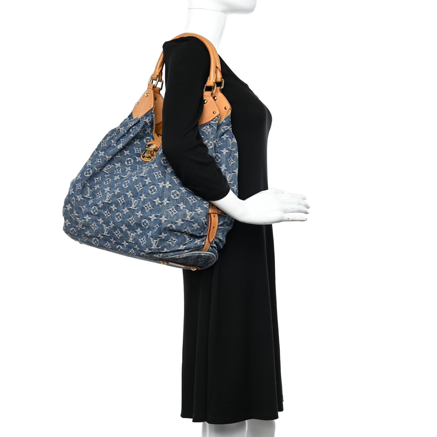 Louis Vuitton Denim Mahina XL Blue 2 of 9