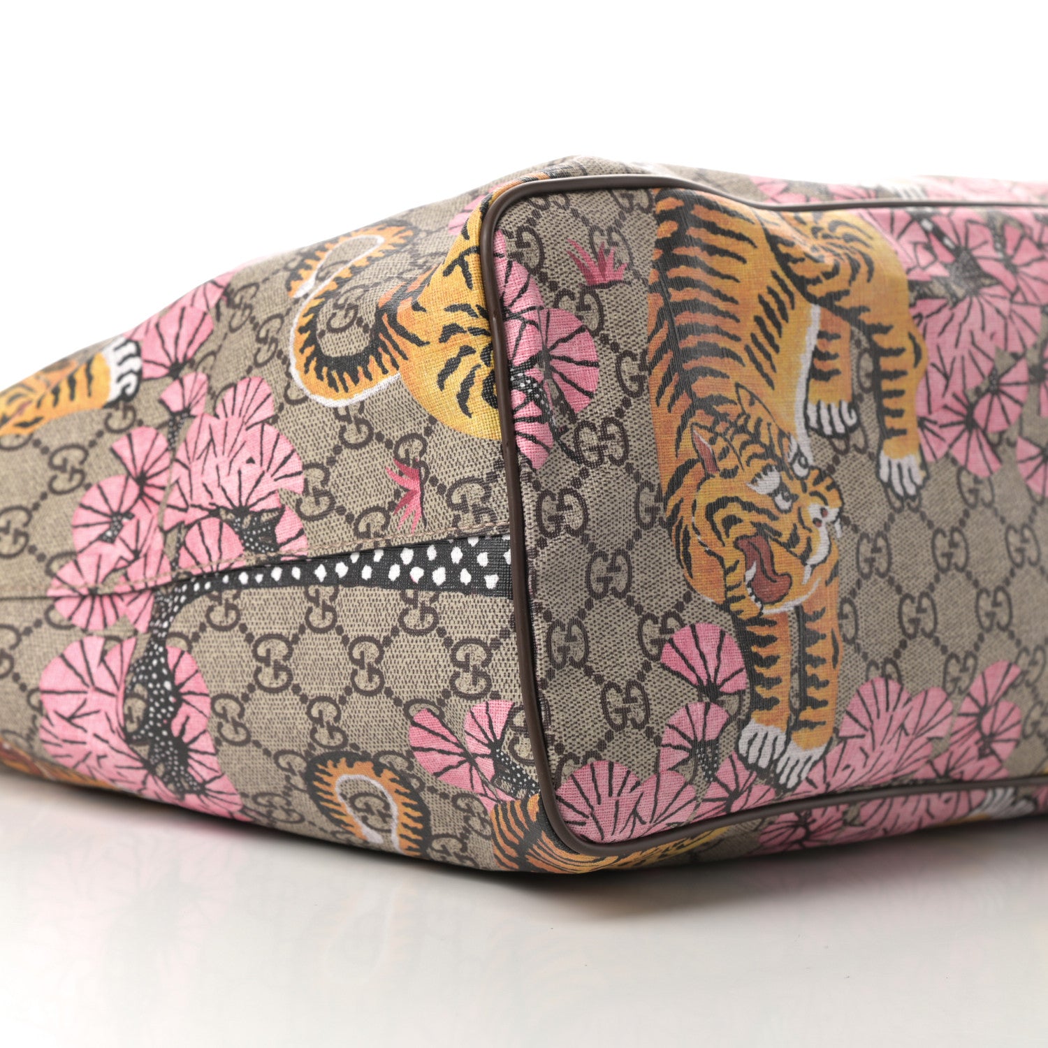 Gucci Soft GG Supreme Monogram Bengal Medium Crossbody Tote Beige Pink 10 of 13