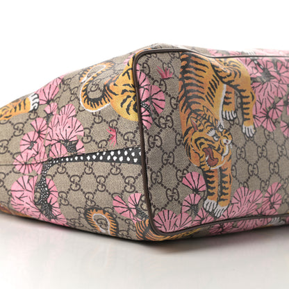 Gucci Soft GG Supreme Monogram Bengal Medium Crossbody Tote Beige Pink 10 of 13