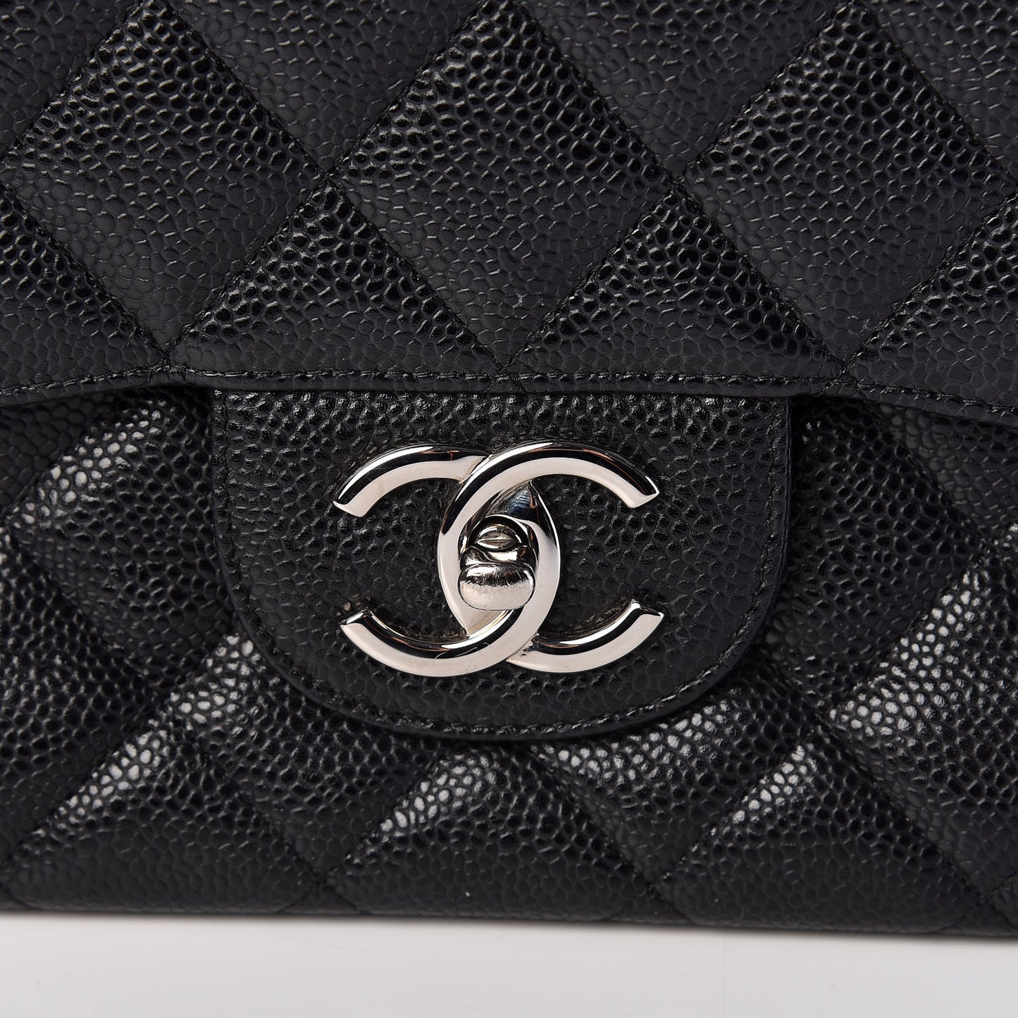 Caviar Quilted Maxi Double Flap Black