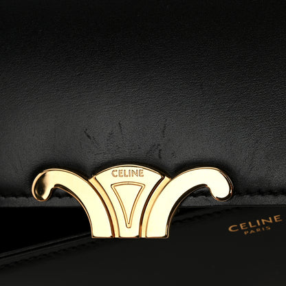 Celine Shiny Calfskin Medium Triomphe Black 16 of 16