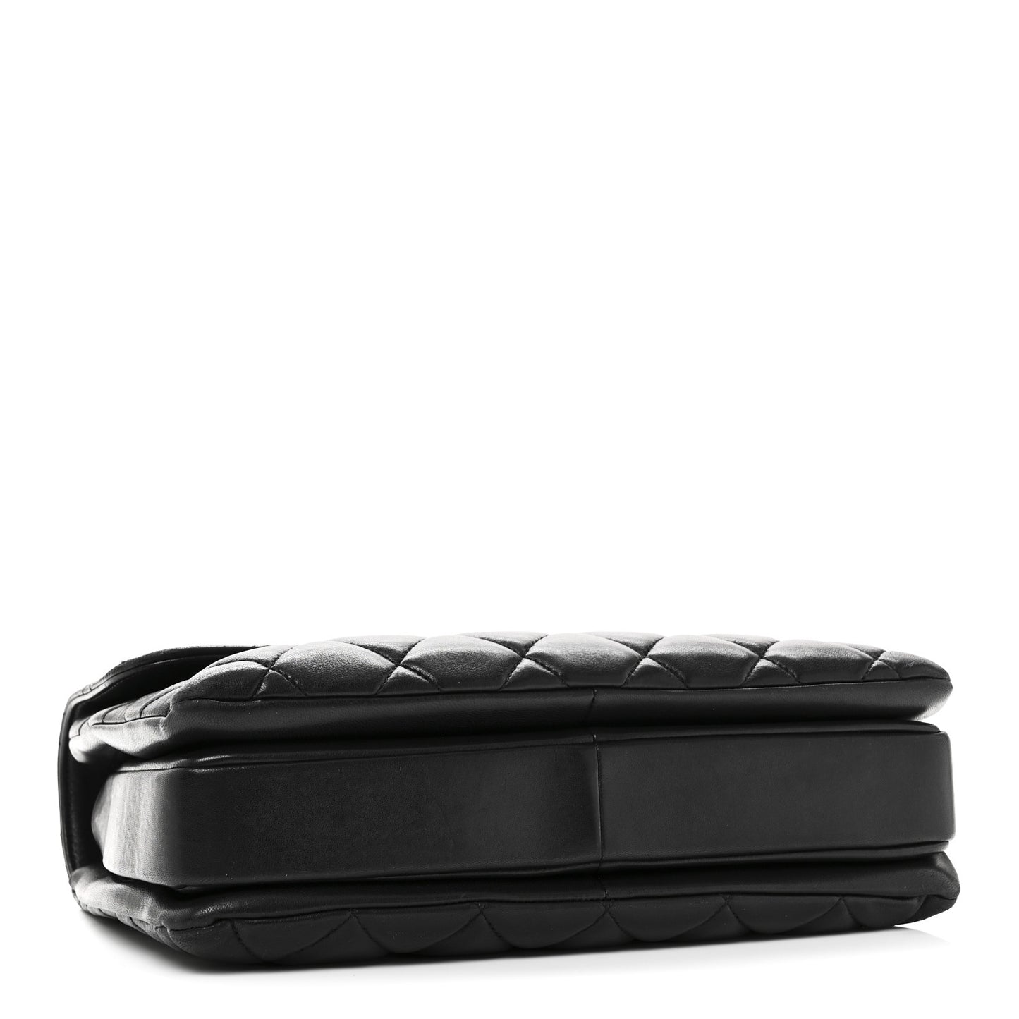 Lambskin Quilted Medium Trendy CC Flap Dual Handle Bag Black