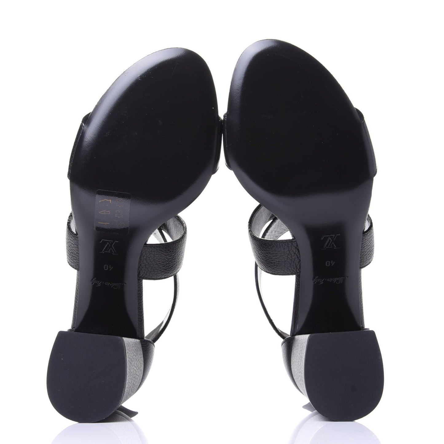 Calfskin Horizon Sandals 40 Black