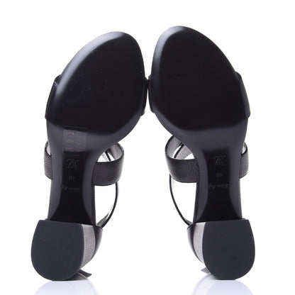 Louis Vuitton Calfskin Horizon Sandals 40 Black 7 of 10
