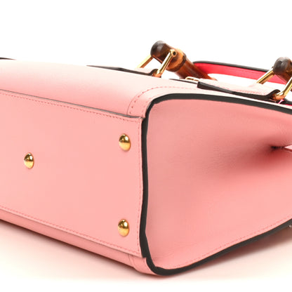 Gucci Wonka Grain Calfskin Mini Diana Tote Bag Wild Rose Fuxia Fluo 10 of 11
