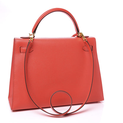 Hermes Epsom Kelly Sellier 32 Rose Jaipur 2 of 16
