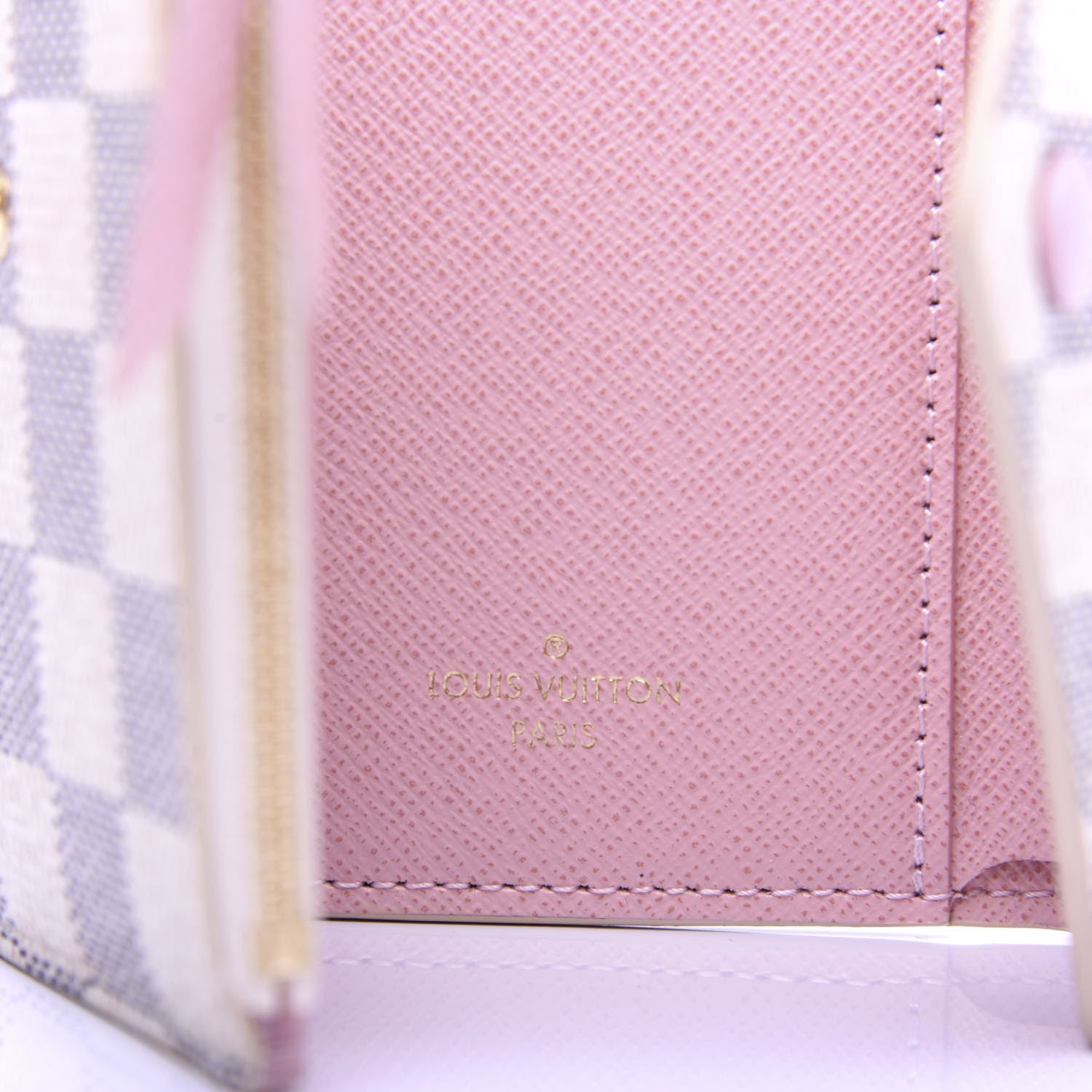 Louis Vuitton Damier Azur Victorine Wallet Rose Ballerine 6 of 8