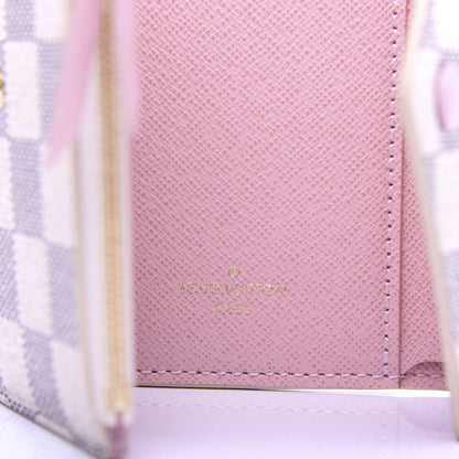 Louis Vuitton Damier Azur Victorine Wallet Rose Ballerine 6 of 8