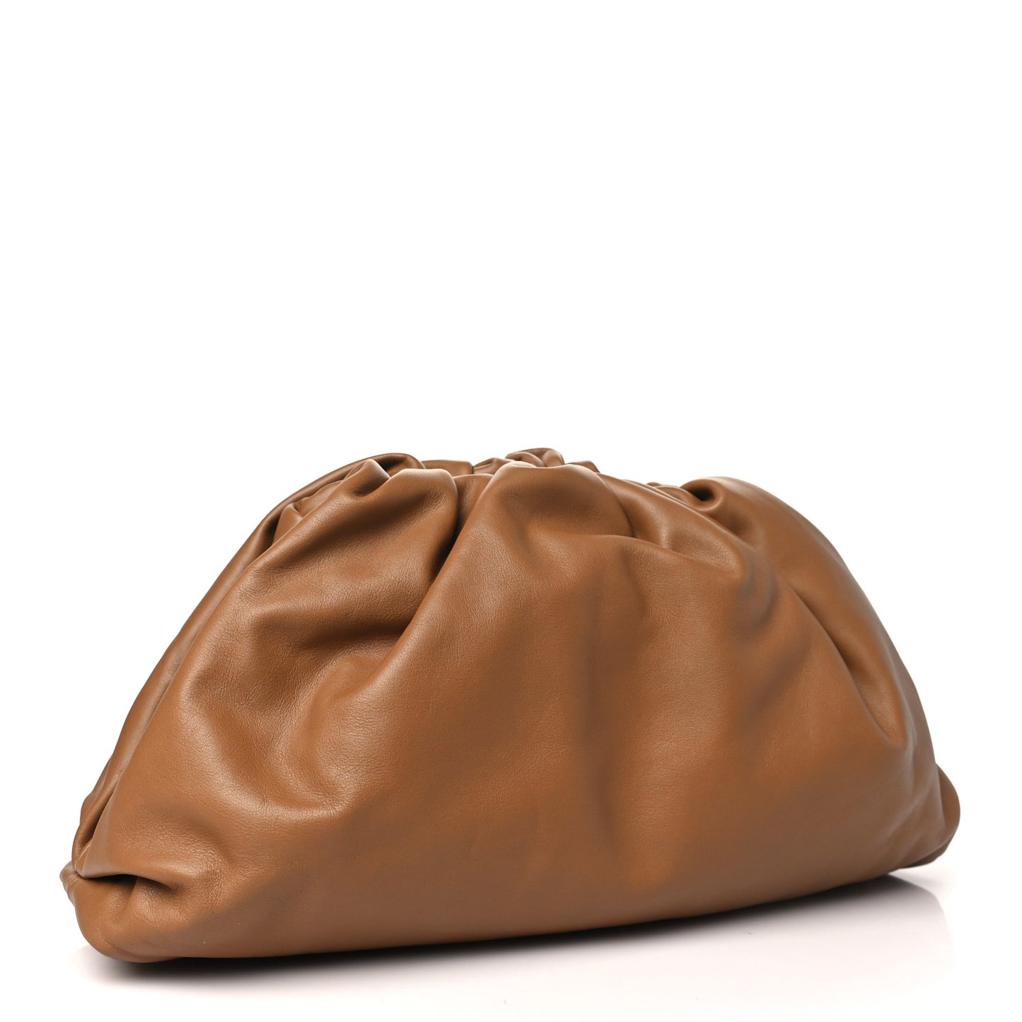 Smooth Butter Calf The Pouch Oversized Clutch Cammello