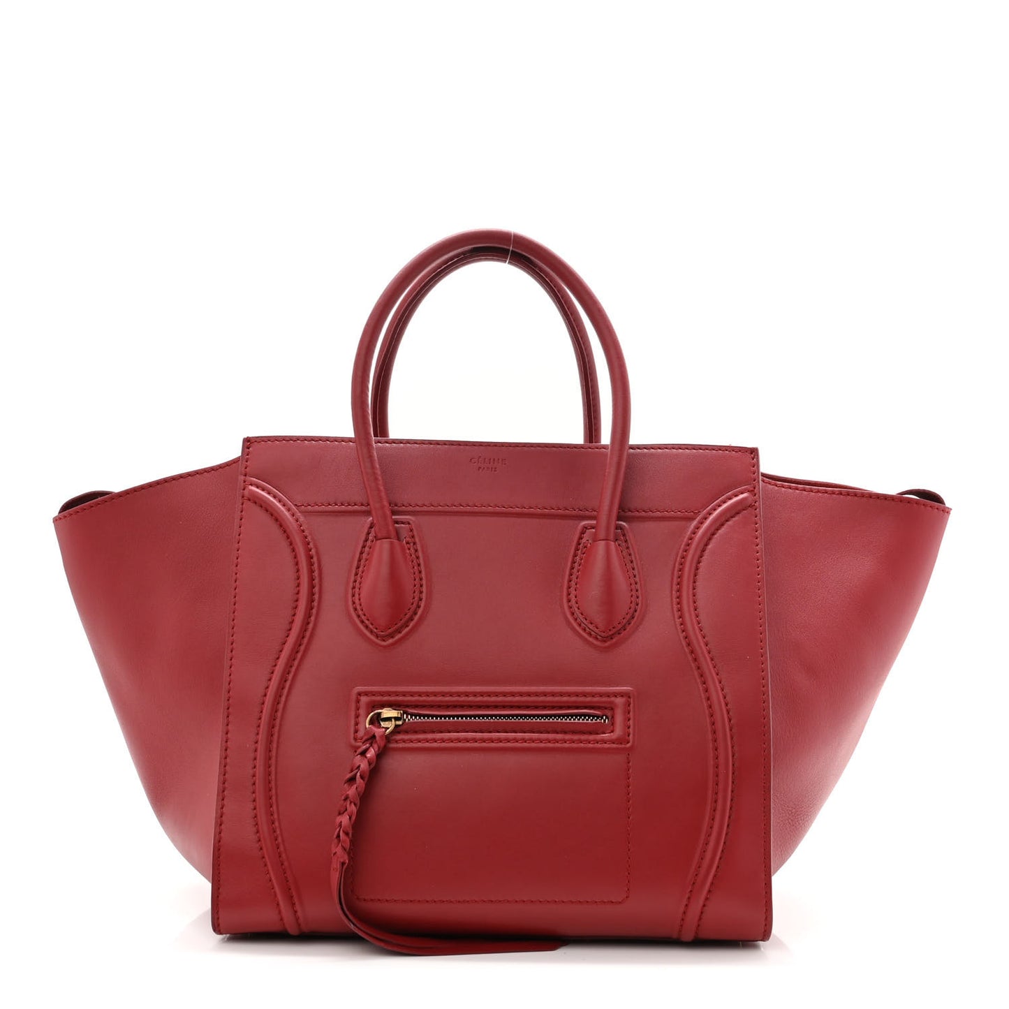 Supple Calfskin Medium Phantom Luggage Red