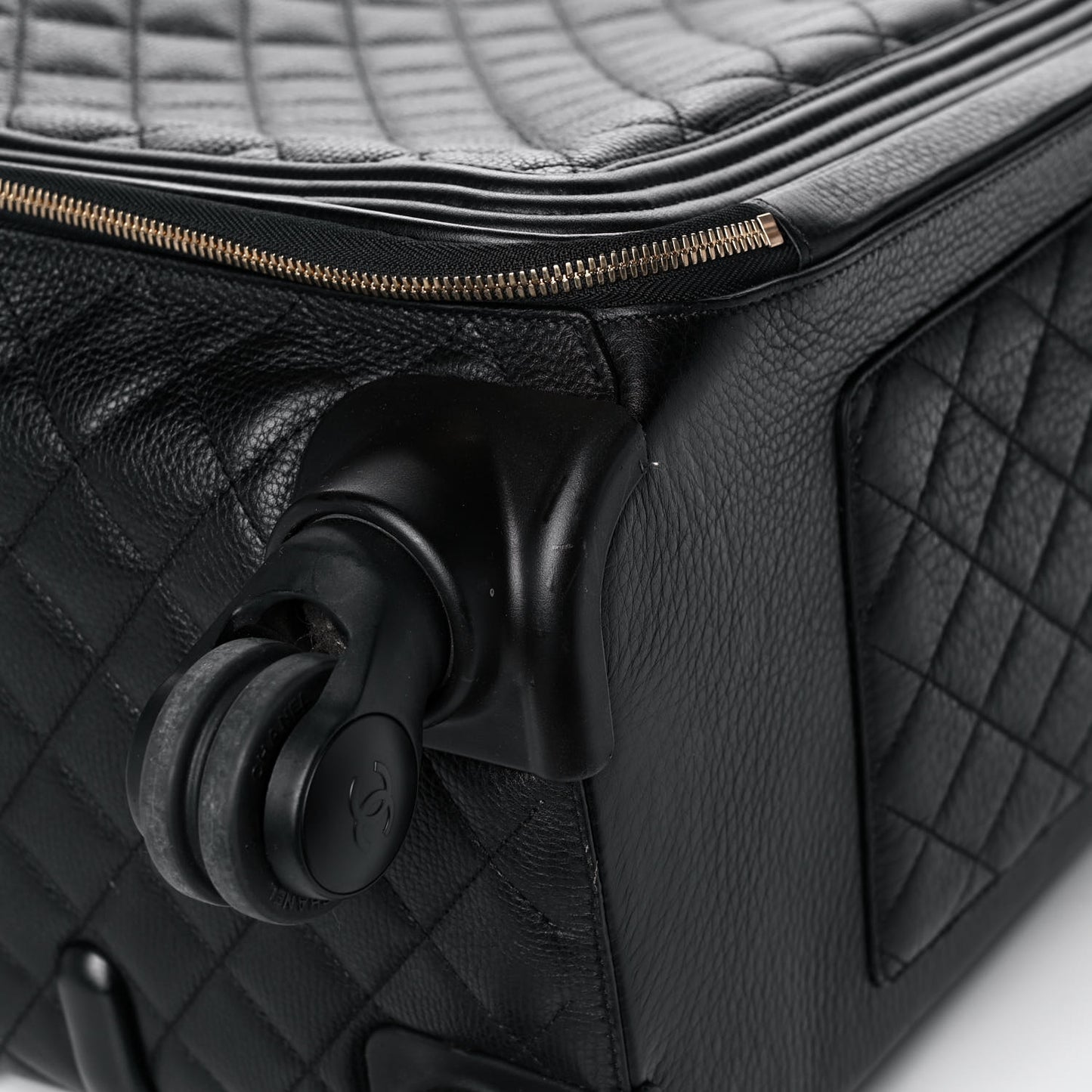 Calfskin Quilted Coco Case Trolley Black