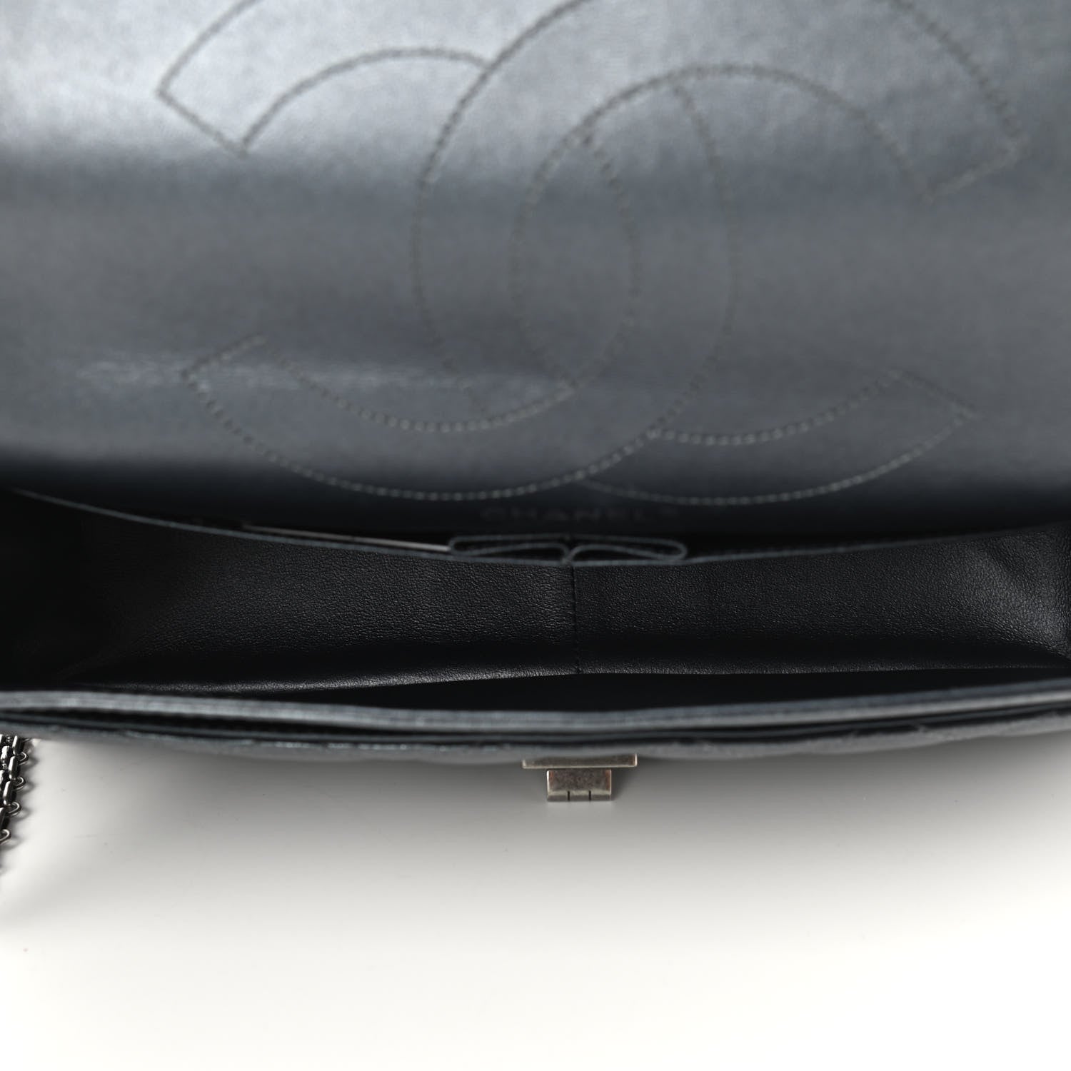 Chanel Metallic Calfskin Quilted 2.55 Reissue 227 Flap Charcoal 5 of 9