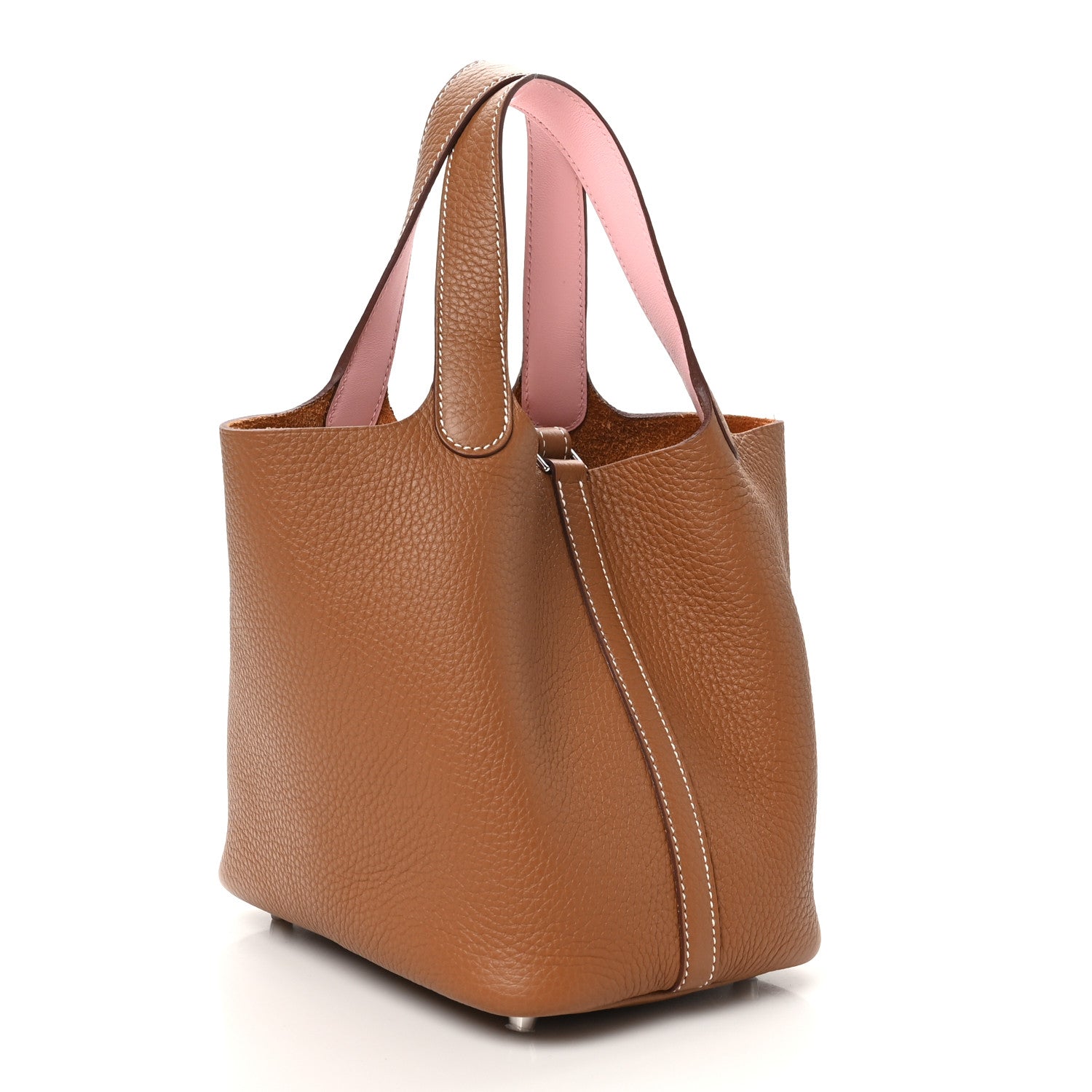 Hermes Taurillon Clemence Swift Eclat Picotin Lock 18 PM Gold Rose Sakura 3 of 11
