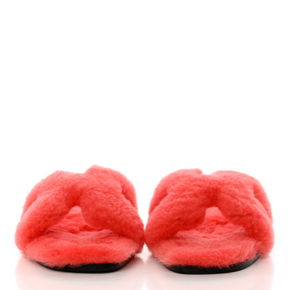 Hermes Woolskin Oran Sandals 41 Rose Du Desert 2 of 8