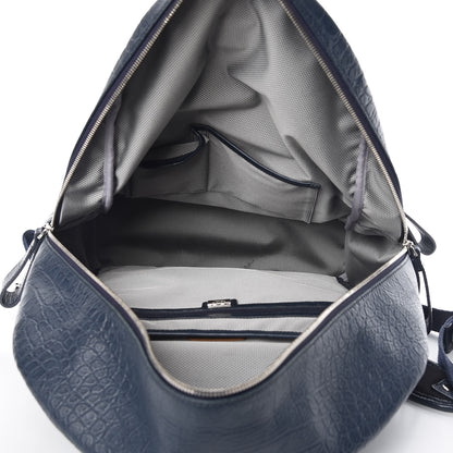MCM Calfskin Crocodile Embossed Large Luxus Backpack Blue 9 of 24