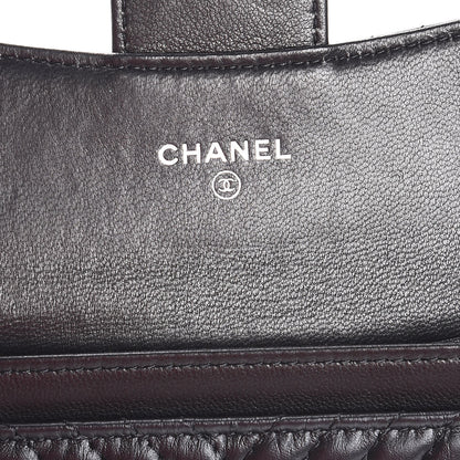 Chanel Aged Calfskin Chevron Quilted Card Holder Wallet So Black 6 of 9
