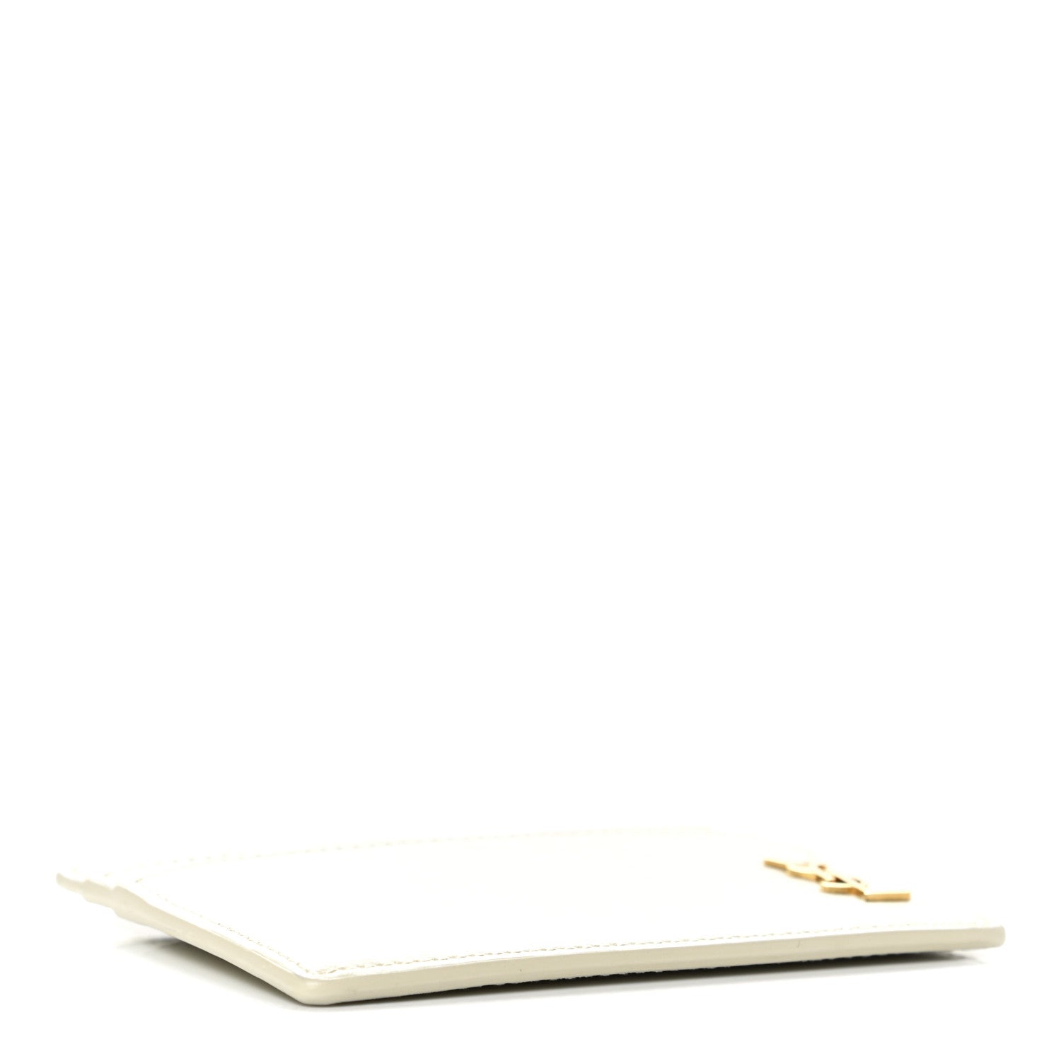 Saint Laurent Calfskin Tiny Cassandre Credit Card Case Blanc Vintage 4 of 7