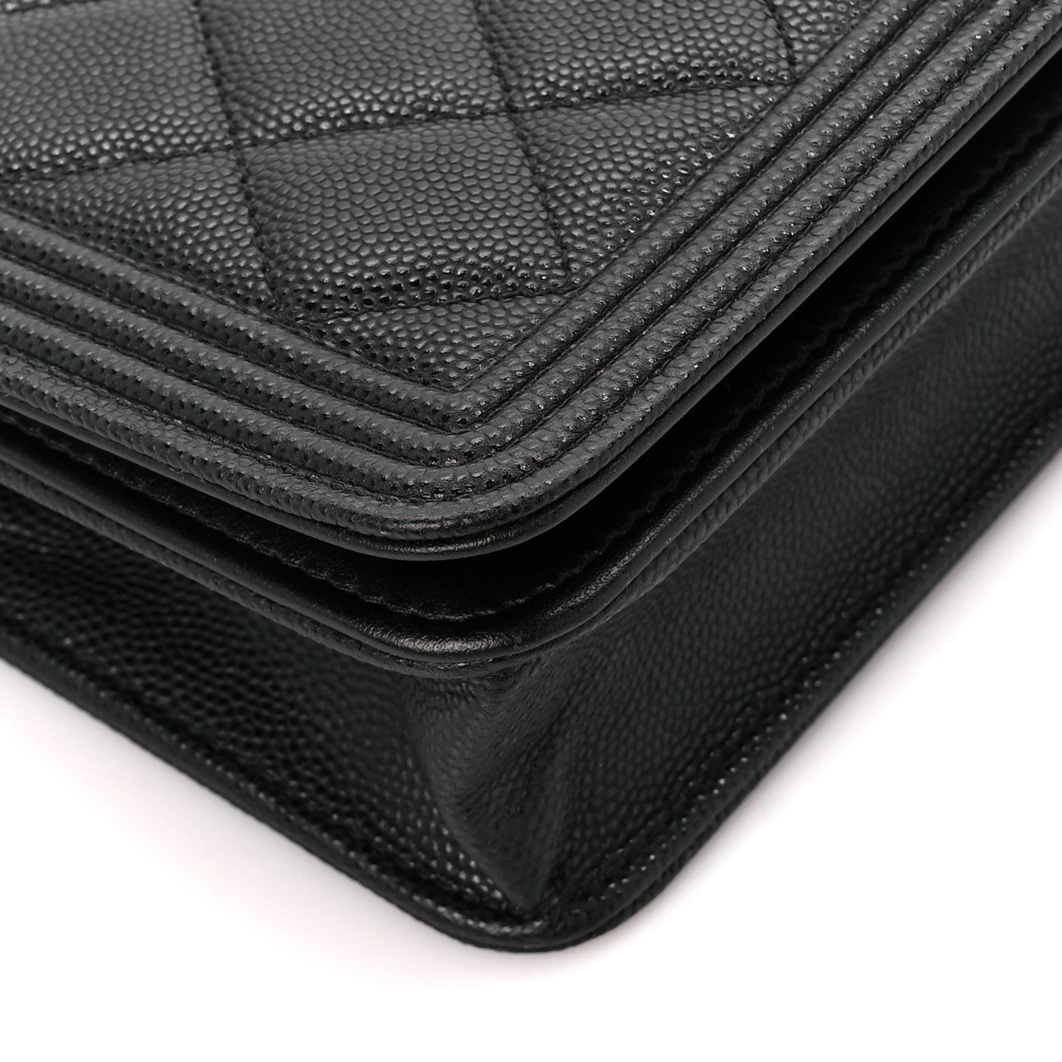 Chanel Caviar Quilted Boy Wallet On Chain WOC Black 11 of 13