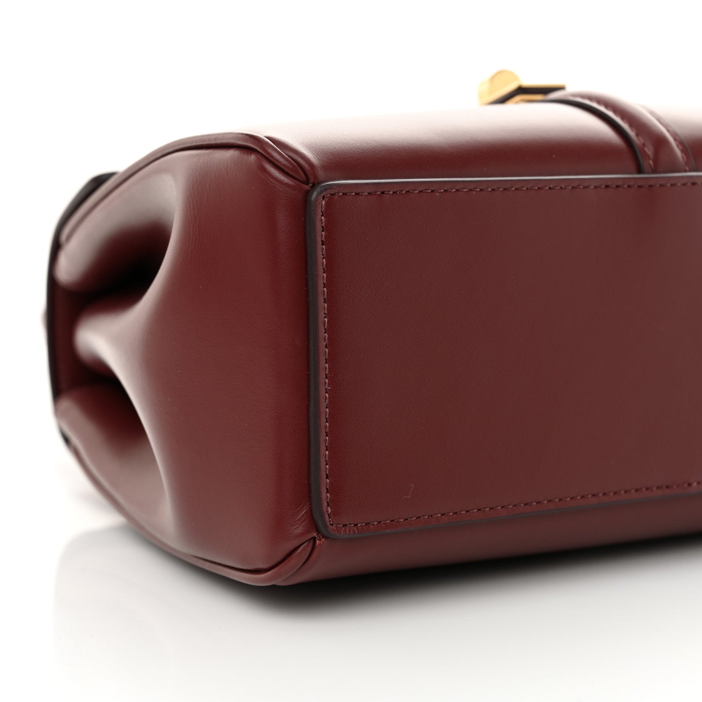 Satinated Calfskin Mini 16 Top Handle Bag Light Burgundy