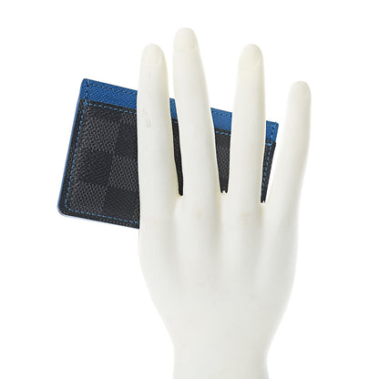 Louis Vuitton Damier Graphite Card Holder Blue 2 of 8