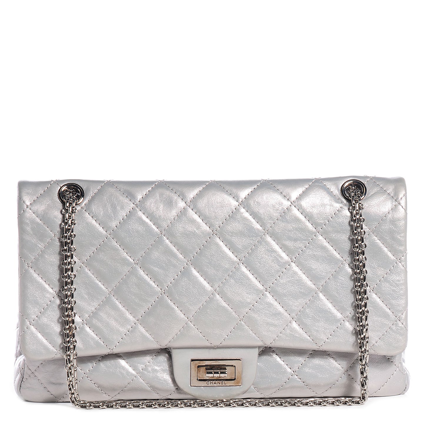 Calfskin 2.55 Reissue 227 Flap Metallic Silver