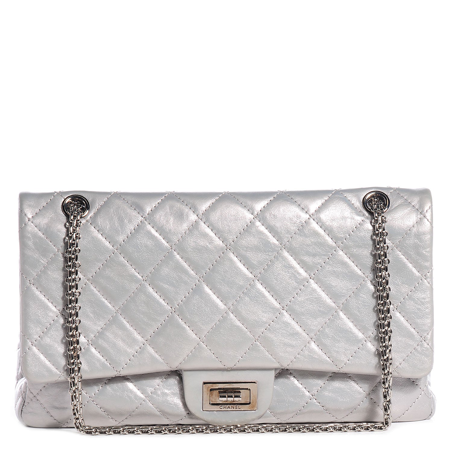 Chanel Calfskin 2.55 Reissue 227 Flap Metallic Silver 1 of 7