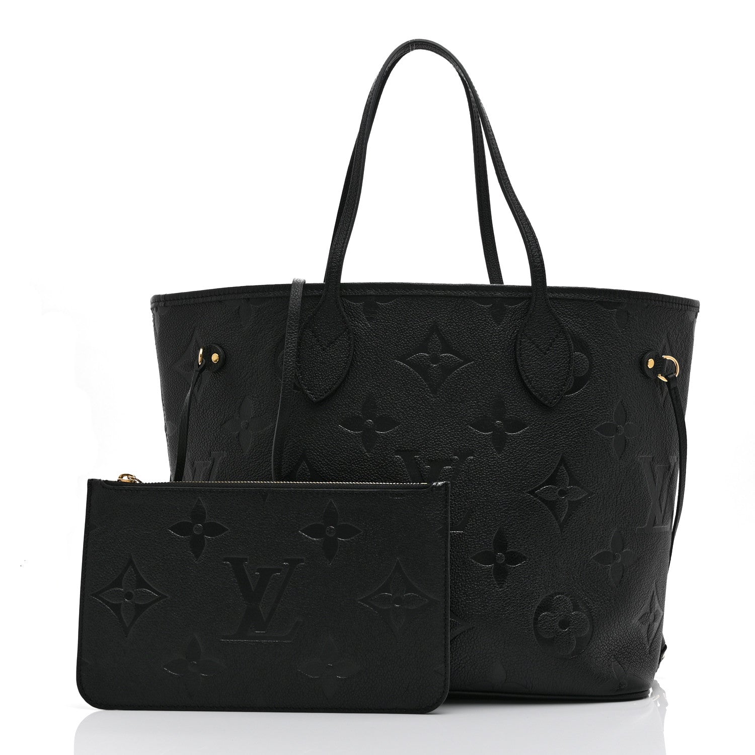 Louis Vuitton Empreinte Monogram Giant Neverfull MM Black 3 of 10