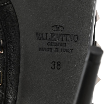 Valentino Garavani Nappa Rockstud Ankle Strap Pumps 38 Black 6 of 9