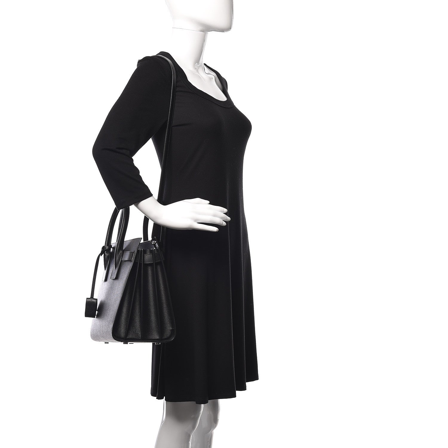 Saint Laurent Grained Calfskin Small Sac De Jour Black 2 of 10