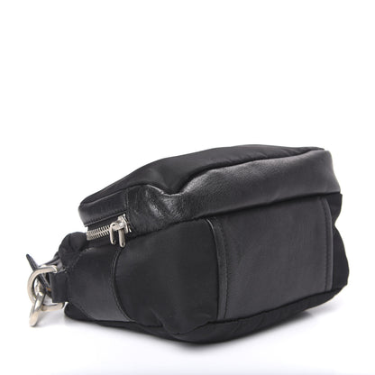 Prada Soft Calfskin Saffiano Nylon Shoulder Bag Black 3 of 9