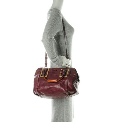 Chloe Glazed Lambskin Medium Ethel Satchel Dark Purple 2 of 9