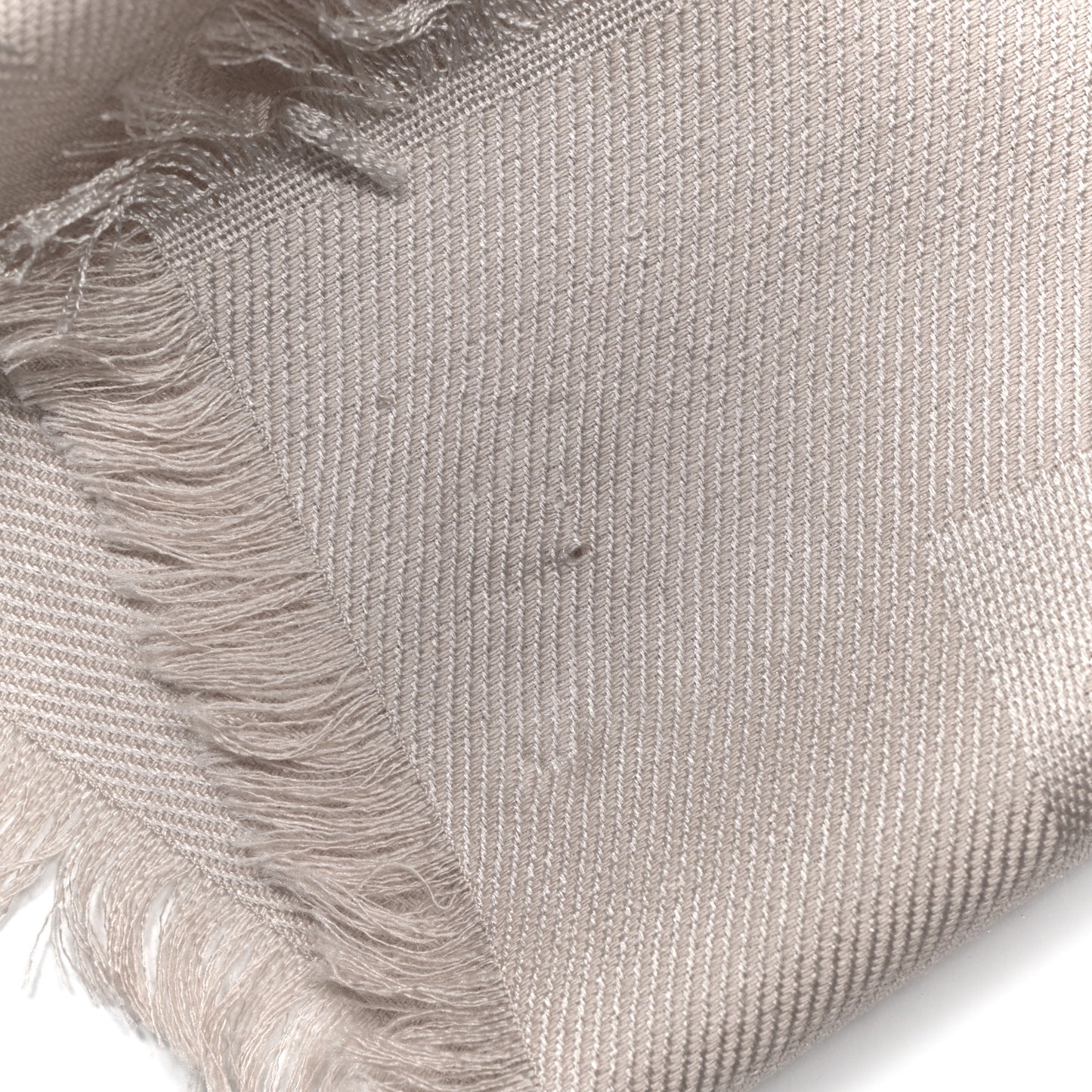 Silk Wool Monogram Shawl Greige