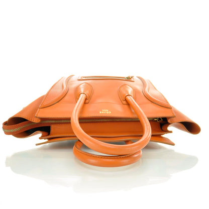 Celine Smooth Calfskin Mini Luggage Orange 4 of 10