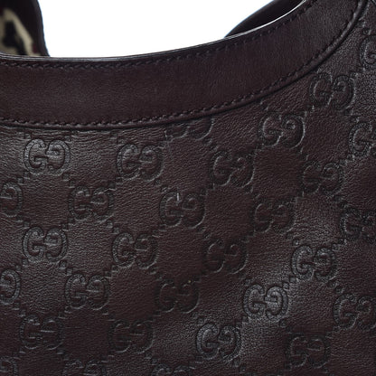 Gucci Guccissima Large D Gold Ring Shoulder Bag Chocolate 10 of 11