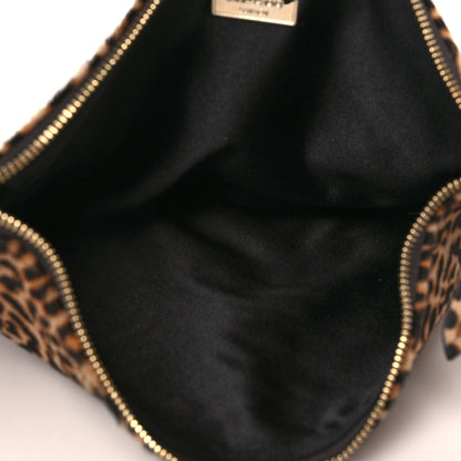 Jimmy Choo Pony Hair Leopard Print Callie Tassel Shoulder Bag Brown 4 of 9