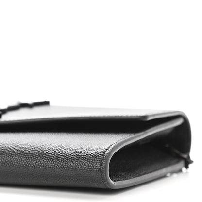 Saint Laurent Grain De Poudre Uptown Chain Wallet Black 10 of 10