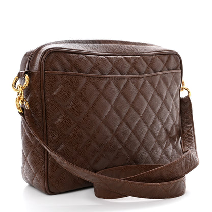Chanel Caviar Quilted Camera Case Brown 3 of 10