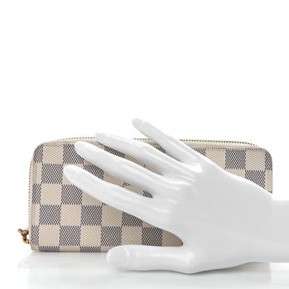 Louis Vuitton Damier Azur Clemence Wallet Rose Ballerine 2 of 10