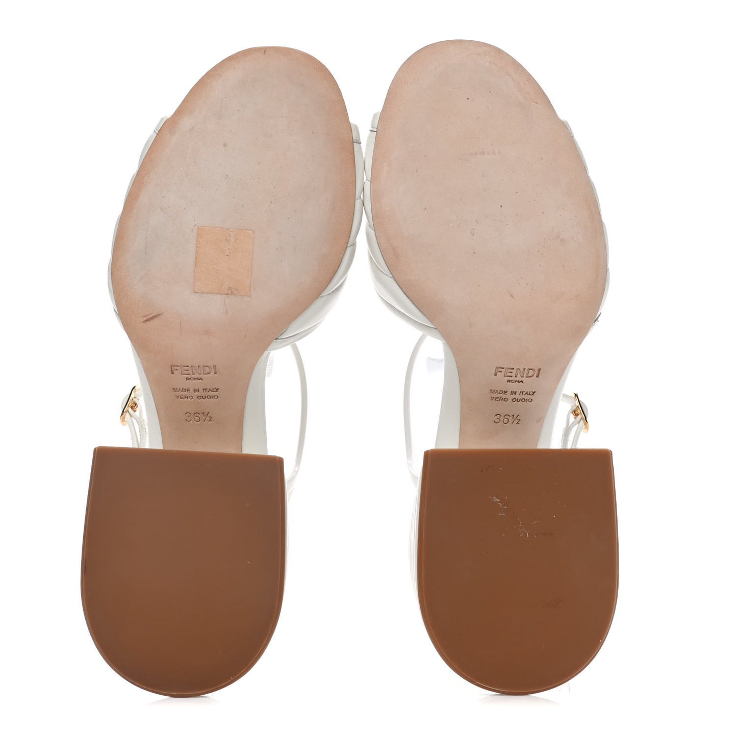 Calfskin Promenade Slingback Sandals 36.5 White