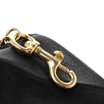Saint Laurent Suede Lambskin Jaime Cube Charm Keychain Black 8 of 10