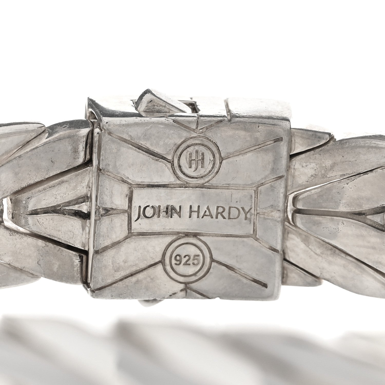 John Hardy Sterling Silver Diamond 11mm Modern Chain Bracelet 3 of 4
