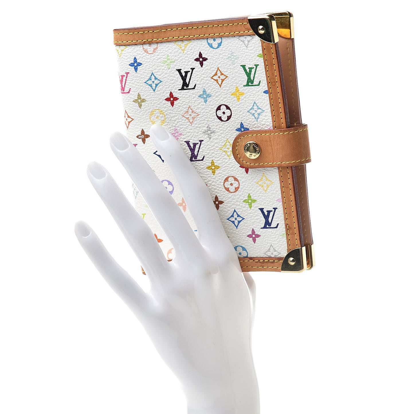 Monogram Multicolor Small Ring Agenda Cover White