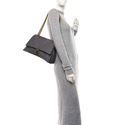 Balenciaga Crushed Calfskin Medium Crush Chain Bag Dark Grey 2 of 12