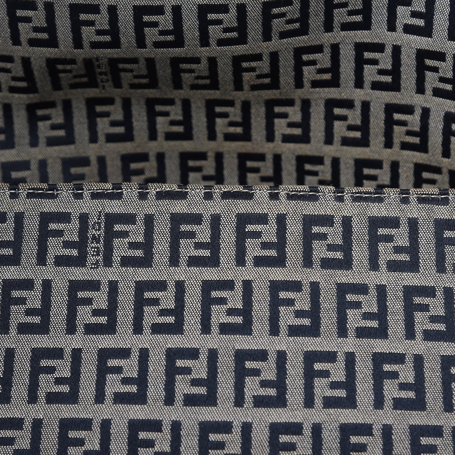Fendi Zucchino Mama Baguette Navy 11 of 13