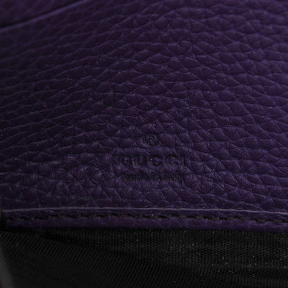 Gucci Pebbled Calfskin Soho Zip Around Wallet Shine Purple 6 of 6