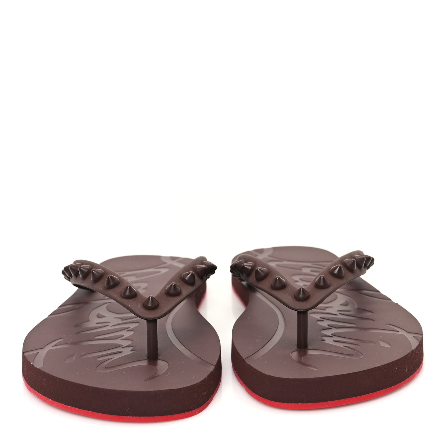 Rubber Spike Loubi Flip Donna Flip Flops 35 Brown