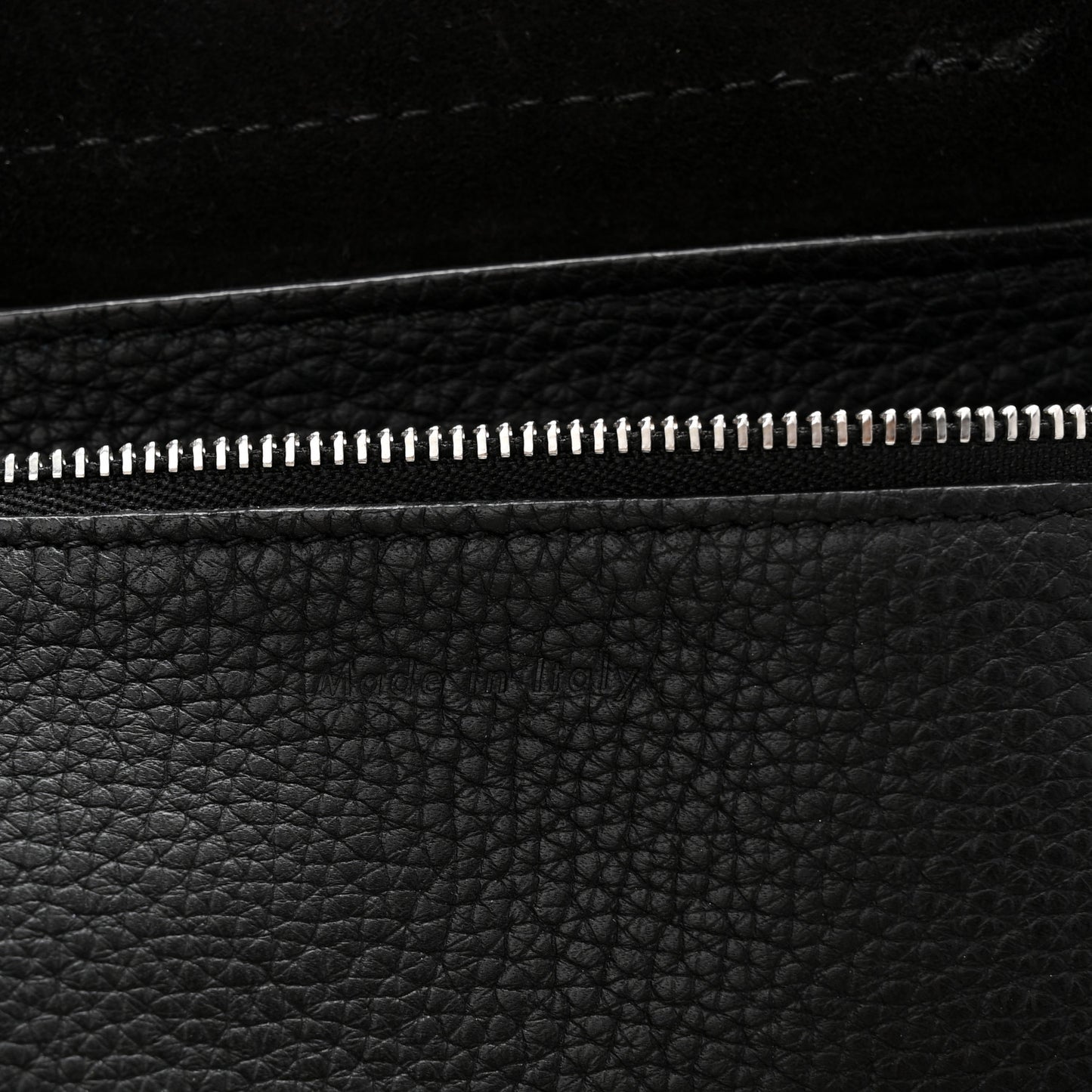 Supple Grained Calfskin Medium Big Bag Black